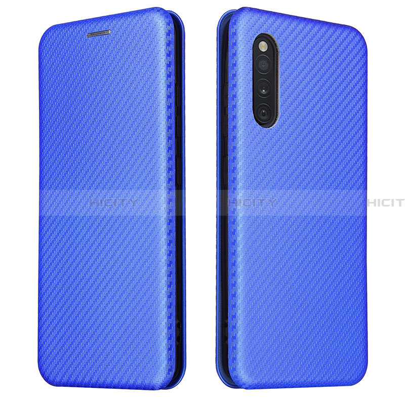 Handytasche Stand Schutzhülle Flip Leder Hülle L02Z für Samsung Galaxy A41 SC-41A Blau