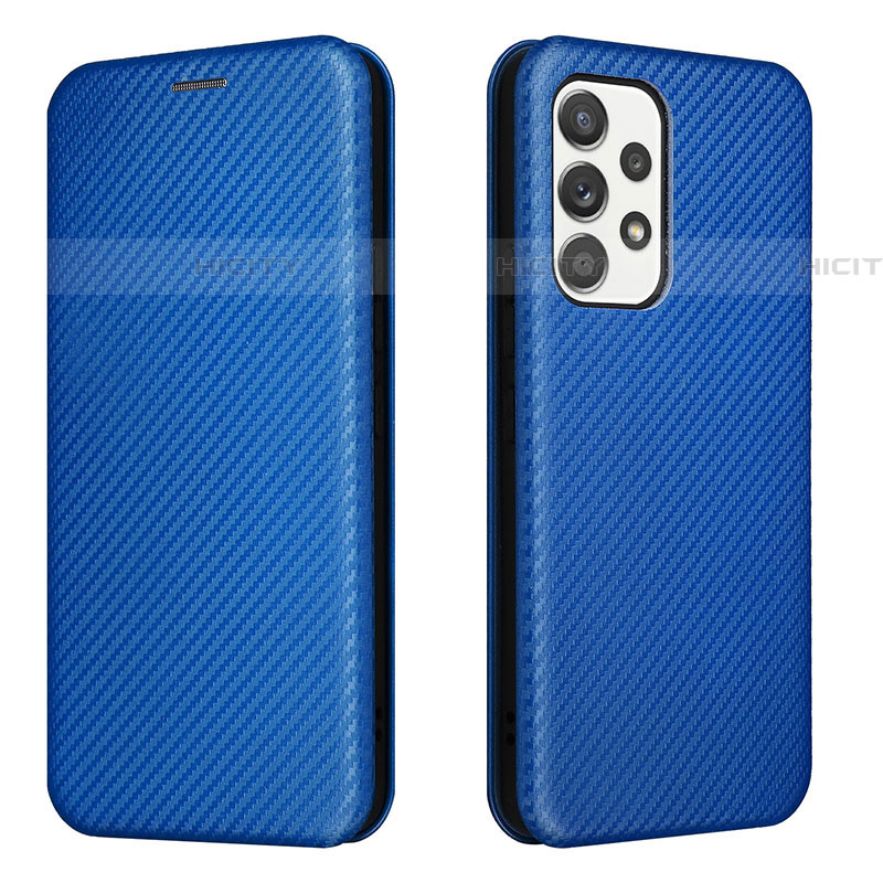 Handytasche Stand Schutzhülle Flip Leder Hülle L02Z für Samsung Galaxy A53 5G Blau