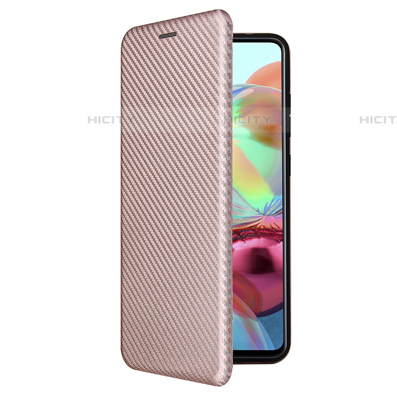 Handytasche Stand Schutzhülle Flip Leder Hülle L02Z für Samsung Galaxy A72 4G Rosegold