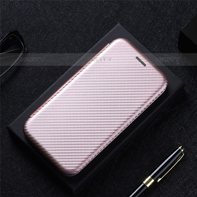 Handytasche Stand Schutzhülle Flip Leder Hülle L02Z für Samsung Galaxy M02 Rosegold