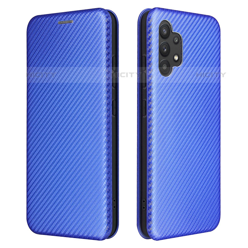 Handytasche Stand Schutzhülle Flip Leder Hülle L02Z für Samsung Galaxy M32 5G Blau