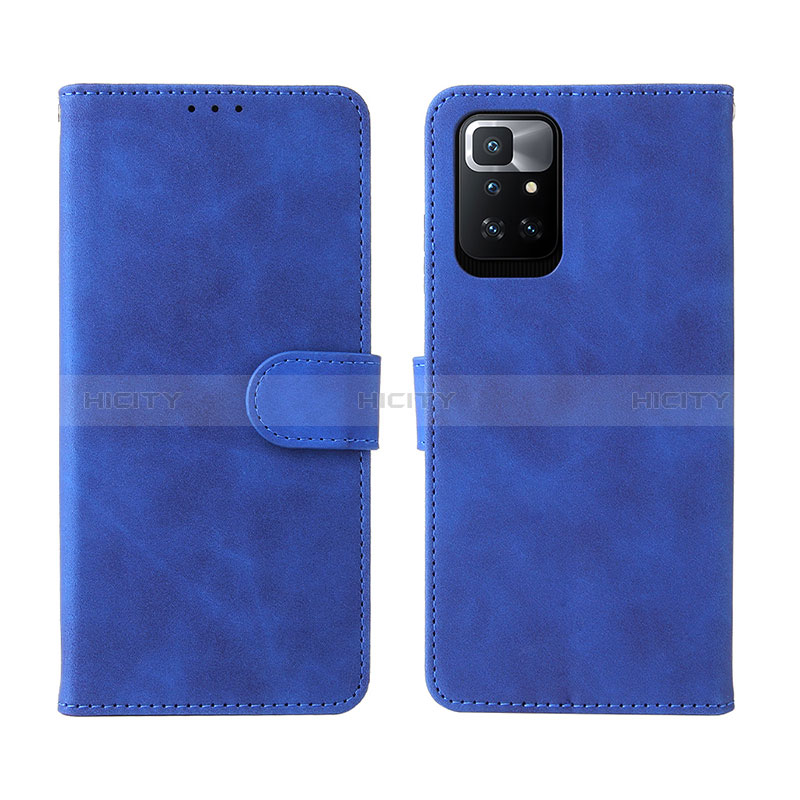 Handytasche Stand Schutzhülle Flip Leder Hülle L02Z für Xiaomi Redmi Note 11 4G (2021) Blau