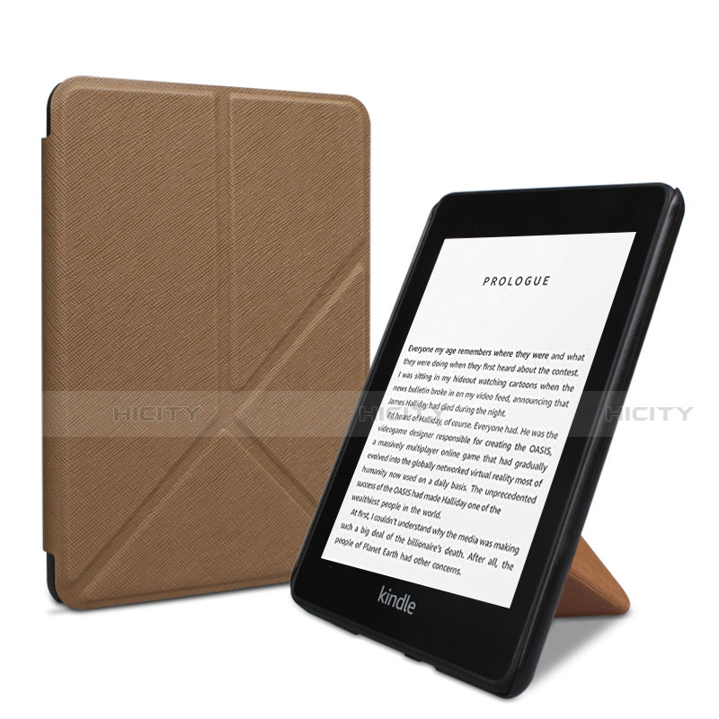 Handytasche Stand Schutzhülle Flip Leder Hülle L03 für Amazon Kindle 6 inch Braun