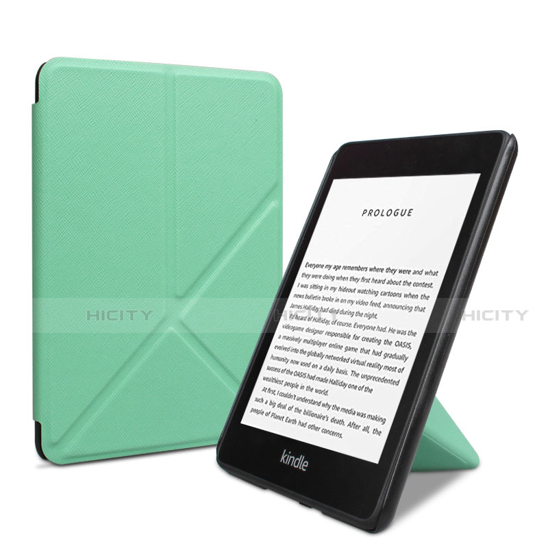 Handytasche Stand Schutzhülle Flip Leder Hülle L03 für Amazon Kindle 6 inch Grün