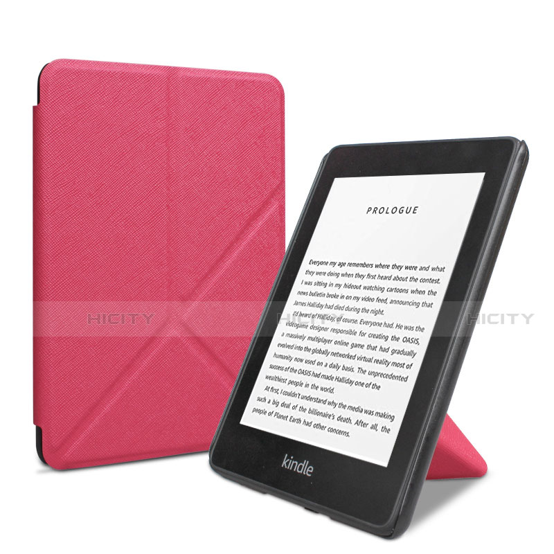 Handytasche Stand Schutzhülle Flip Leder Hülle L03 für Amazon Kindle 6 inch Pink Plus