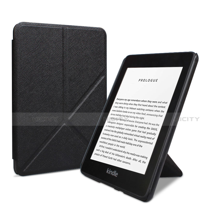 Handytasche Stand Schutzhülle Flip Leder Hülle L03 für Amazon Kindle 6 inch Schwarz