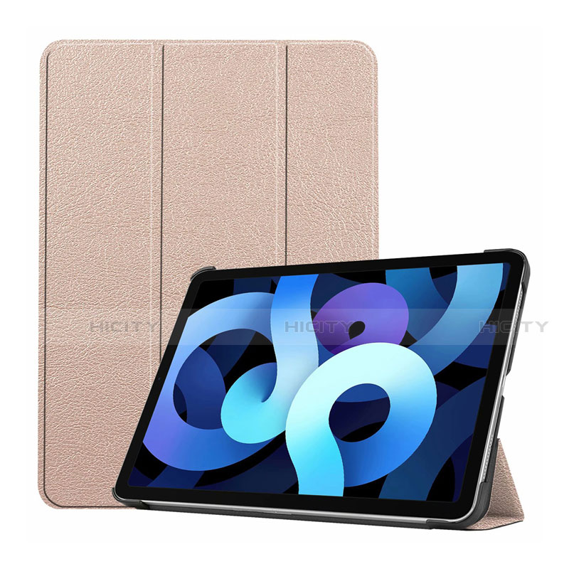 Handytasche Stand Schutzhülle Flip Leder Hülle L03 für Apple iPad Air 10.9 (2020) Gold Plus