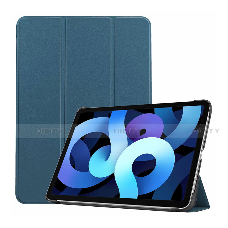 Handytasche Stand Schutzhülle Flip Leder Hülle L03 für Apple iPad Air 5 10.9 (2022) Blau Plus