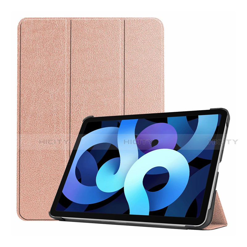 Handytasche Stand Schutzhülle Flip Leder Hülle L03 für Apple iPad Air 5 10.9 (2022) Rosegold Plus