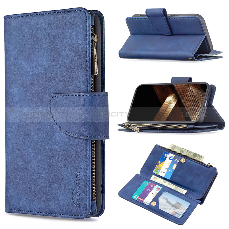 Handytasche Stand Schutzhülle Flip Leder Hülle L03 für Apple iPhone 14 Pro Max Blau