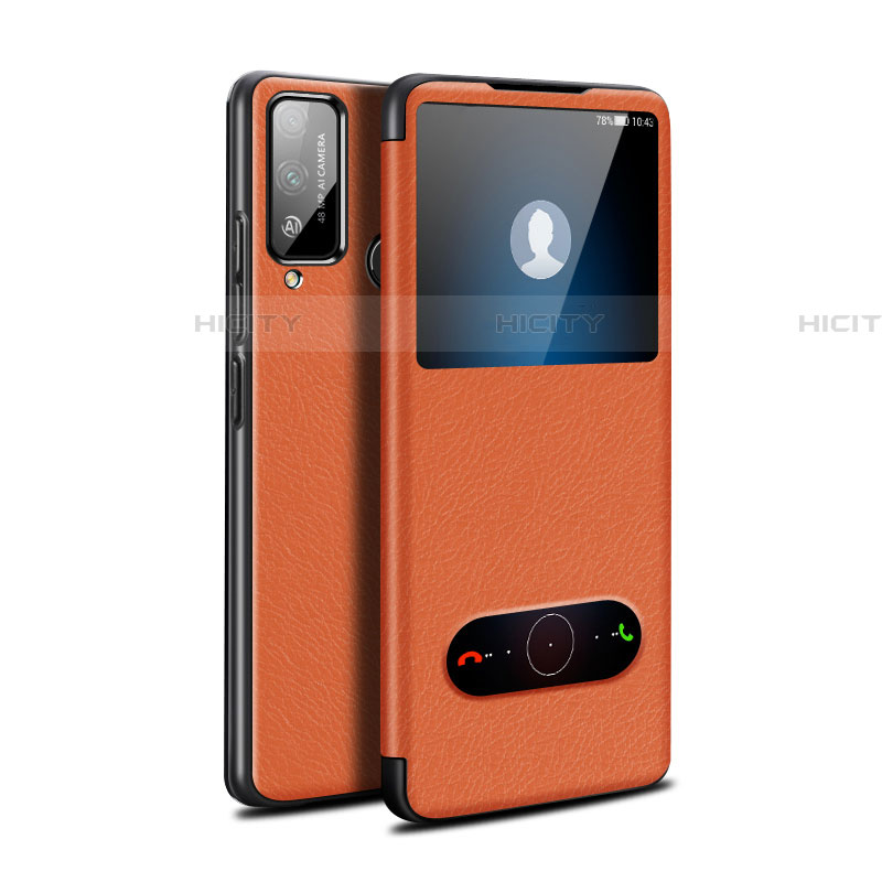 Handytasche Stand Schutzhülle Flip Leder Hülle L03 für Huawei Honor Play4T Orange