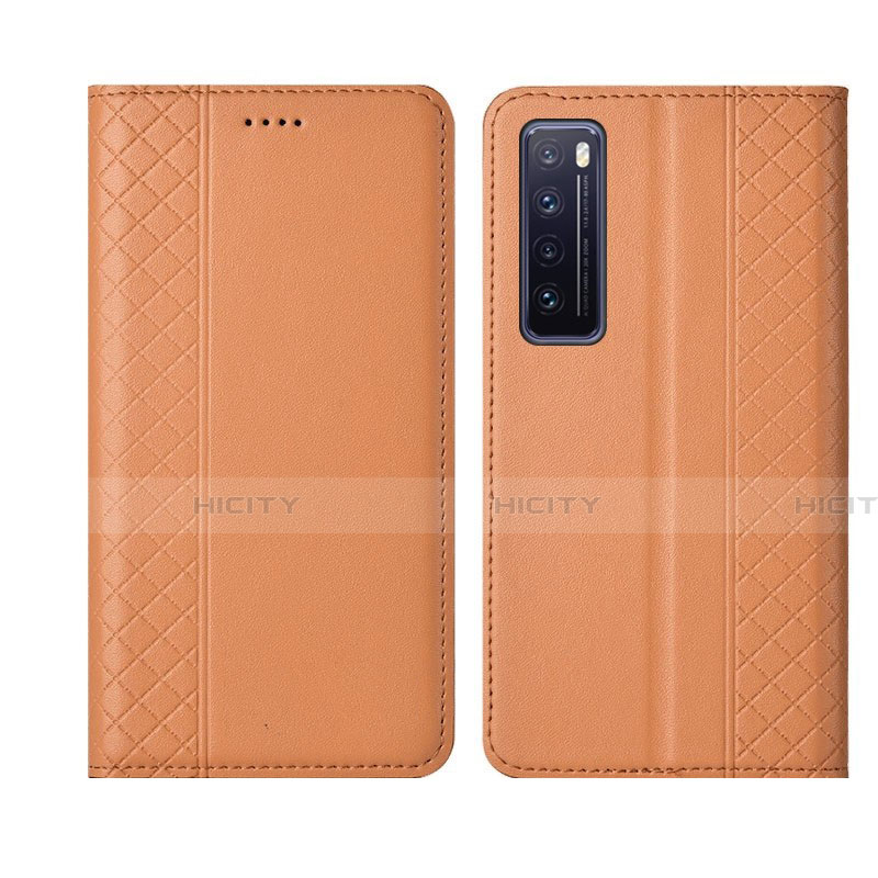 Handytasche Stand Schutzhülle Flip Leder Hülle L03 für Huawei Nova 7 5G Orange