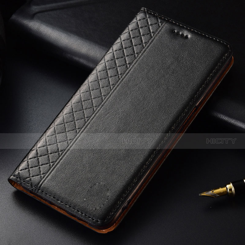 Handytasche Stand Schutzhülle Flip Leder Hülle L03 für LG G8 ThinQ Schwarz