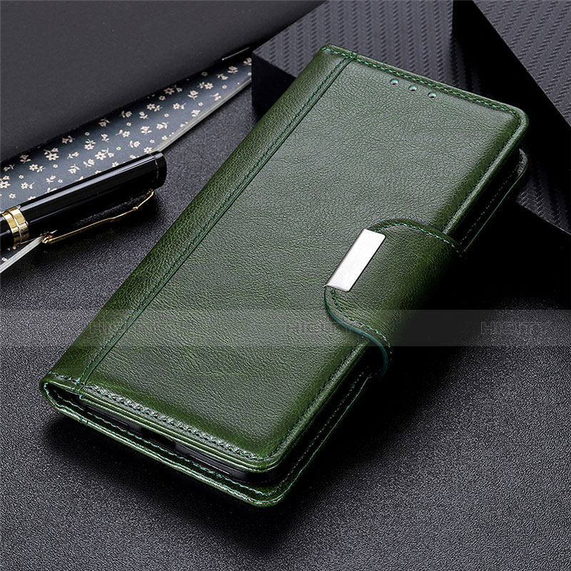 Handytasche Stand Schutzhülle Flip Leder Hülle L03 für Motorola Moto Edge Grün