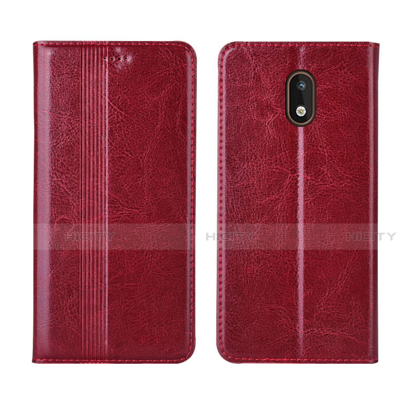 Handytasche Stand Schutzhülle Flip Leder Hülle L03 für Nokia 1.3 Rot