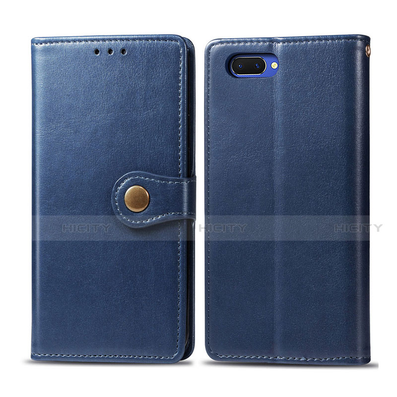 Handytasche Stand Schutzhülle Flip Leder Hülle L03 für Oppo A12e Blau Plus