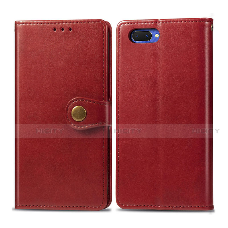 Handytasche Stand Schutzhülle Flip Leder Hülle L03 für Oppo A12e Rot Plus