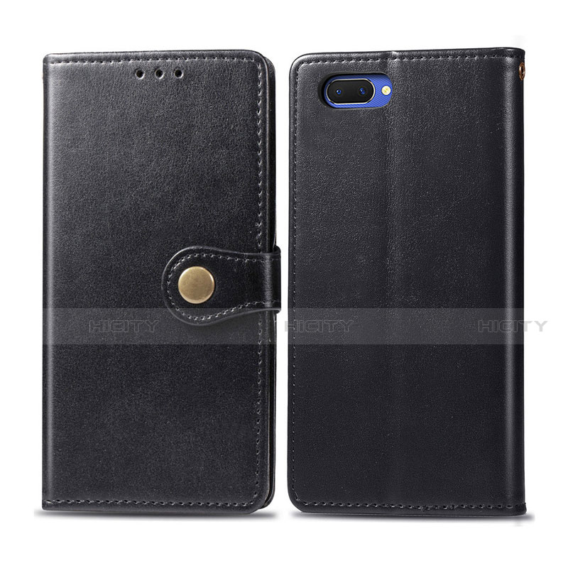 Handytasche Stand Schutzhülle Flip Leder Hülle L03 für Oppo A12e Schwarz