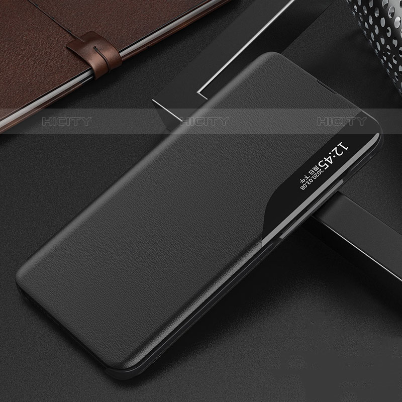 Handytasche Stand Schutzhülle Flip Leder Hülle L03 für Oppo Find X3 Pro 5G Schwarz