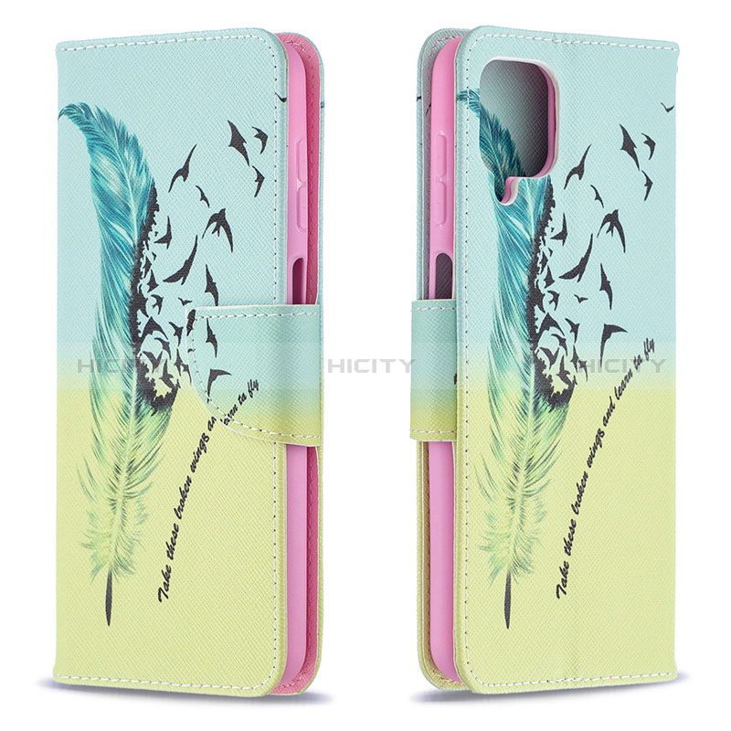 Handytasche Stand Schutzhülle Flip Leder Hülle L03 für Samsung Galaxy A12 Nacho groß