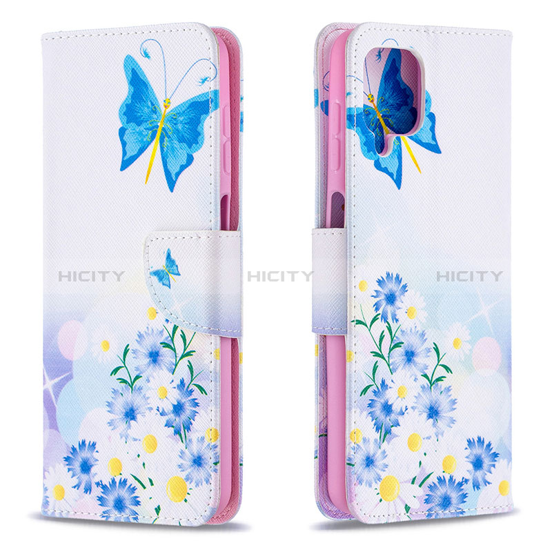 Handytasche Stand Schutzhülle Flip Leder Hülle L03 für Samsung Galaxy A12 Nacho groß