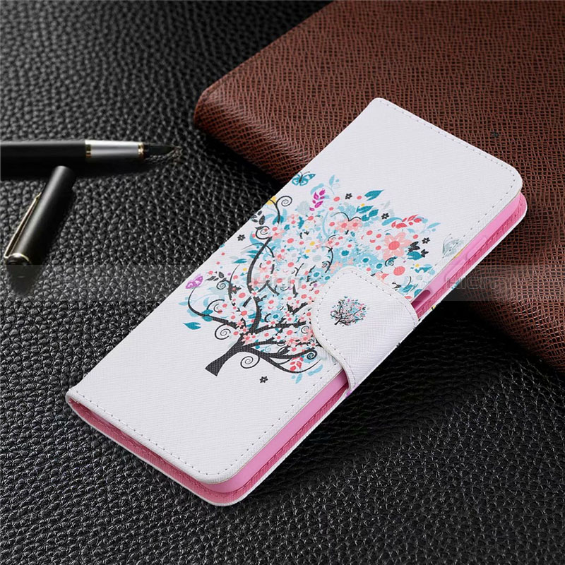 Handytasche Stand Schutzhülle Flip Leder Hülle L03 für Samsung Galaxy A12 Nacho Weiß