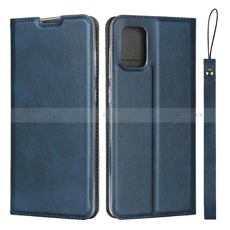Handytasche Stand Schutzhülle Flip Leder Hülle L03 für Samsung Galaxy M40S Blau