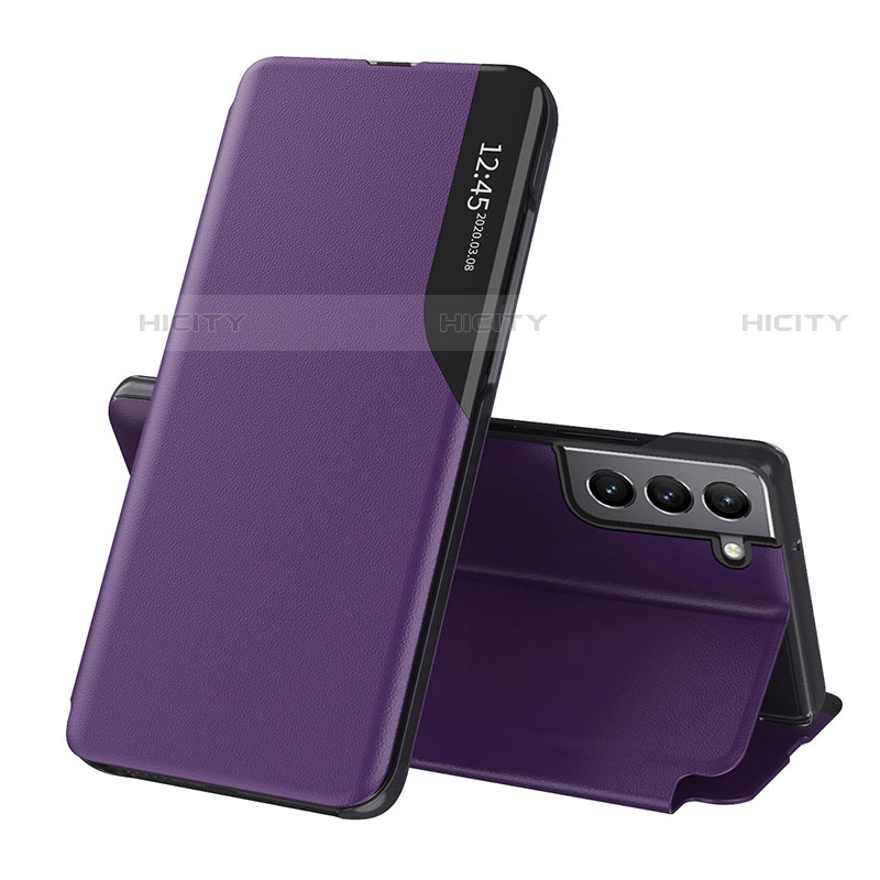 Handytasche Stand Schutzhülle Flip Leder Hülle L03 für Samsung Galaxy S21 FE 5G Violett Plus