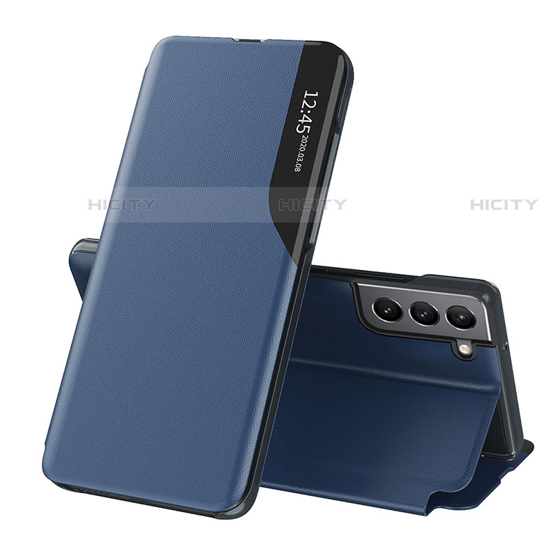 Handytasche Stand Schutzhülle Flip Leder Hülle L03 für Samsung Galaxy S21 Plus 5G Blau