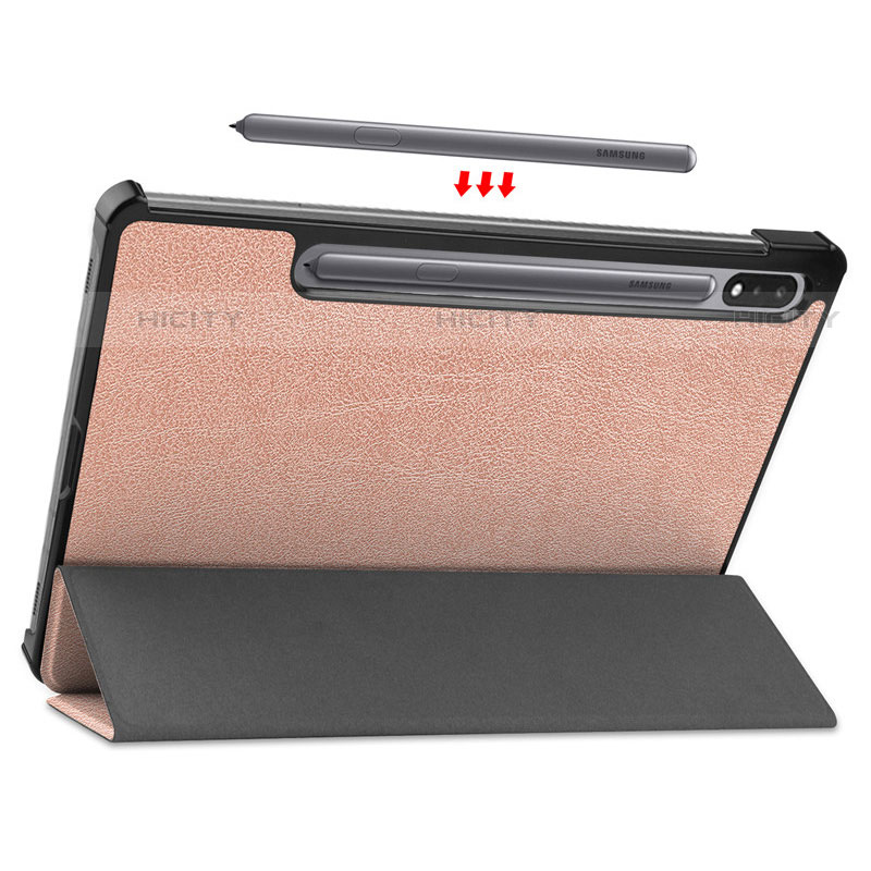 Handytasche Stand Schutzhülle Flip Leder Hülle L03 für Samsung Galaxy Tab S7 11 Wi-Fi SM-T870 groß