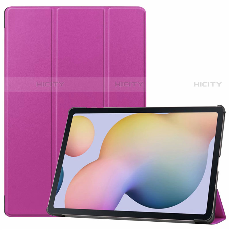 Handytasche Stand Schutzhülle Flip Leder Hülle L03 für Samsung Galaxy Tab S7 Plus 12.4 Wi-Fi SM-T970 Violett