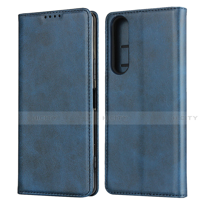 Handytasche Stand Schutzhülle Flip Leder Hülle L03 für Sony Xperia 1 II Blau