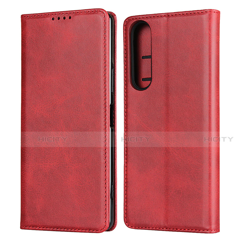 Handytasche Stand Schutzhülle Flip Leder Hülle L03 für Sony Xperia 1 II Rot