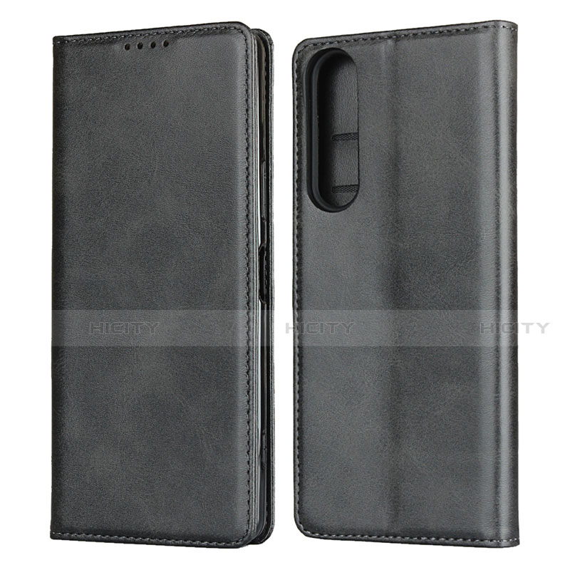 Handytasche Stand Schutzhülle Flip Leder Hülle L03 für Sony Xperia 1 II Schwarz Plus