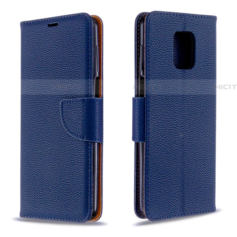 Handytasche Stand Schutzhülle Flip Leder Hülle L03 für Xiaomi Redmi Note 9S Blau