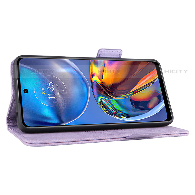 Handytasche Stand Schutzhülle Flip Leder Hülle L03Z für Motorola Moto E32s groß