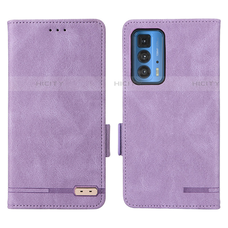 Handytasche Stand Schutzhülle Flip Leder Hülle L03Z für Motorola Moto Edge 20 Pro 5G Violett