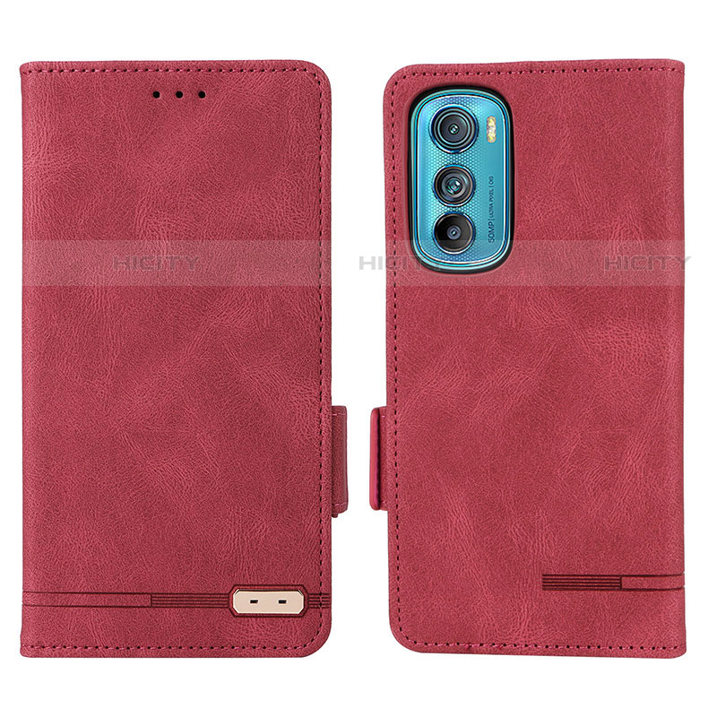 Handytasche Stand Schutzhülle Flip Leder Hülle L03Z für Motorola Moto Edge 30 5G Rot