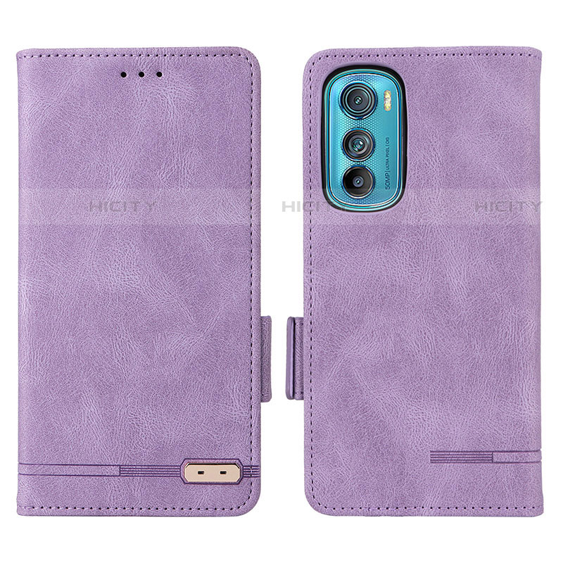 Handytasche Stand Schutzhülle Flip Leder Hülle L03Z für Motorola Moto Edge 30 5G Violett