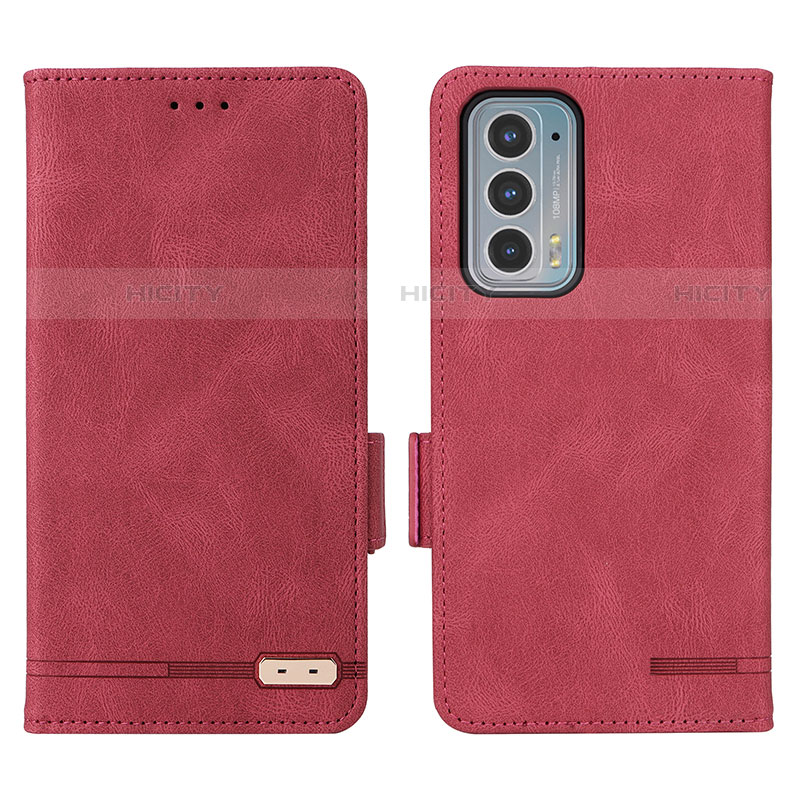 Handytasche Stand Schutzhülle Flip Leder Hülle L03Z für Motorola Moto Edge Lite 5G Rot