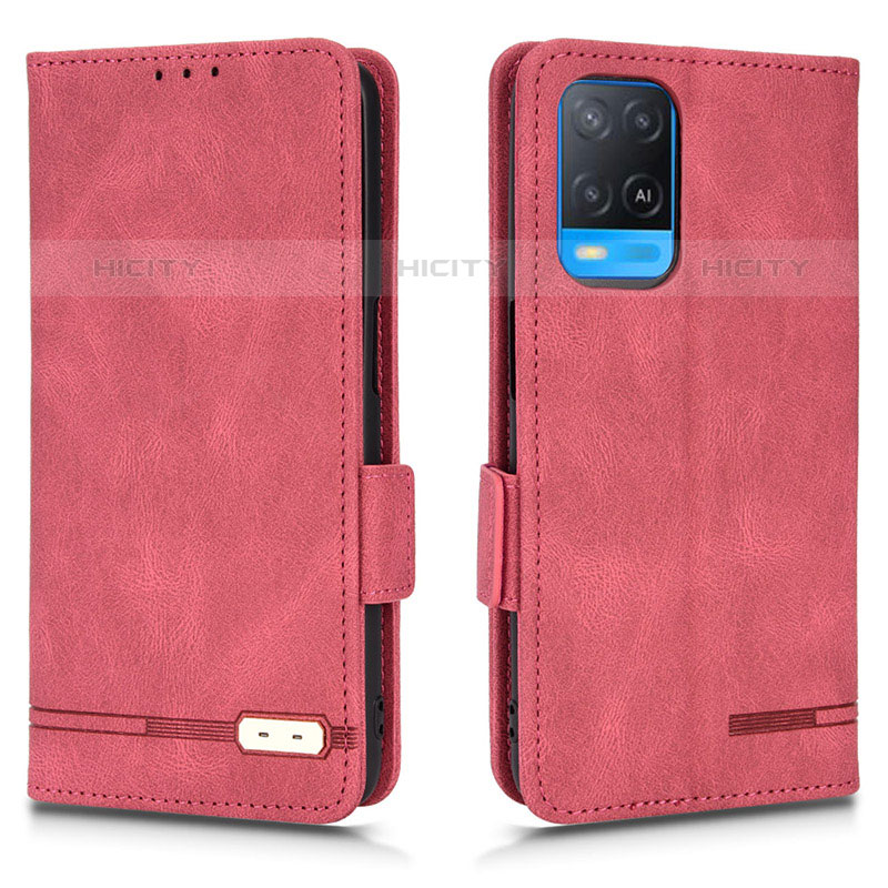 Handytasche Stand Schutzhülle Flip Leder Hülle L03Z für Oppo A54 4G Rot