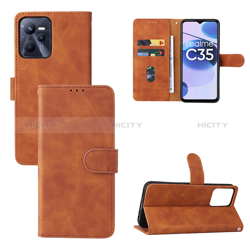 Handytasche Stand Schutzhülle Flip Leder Hülle L03Z für Realme C35