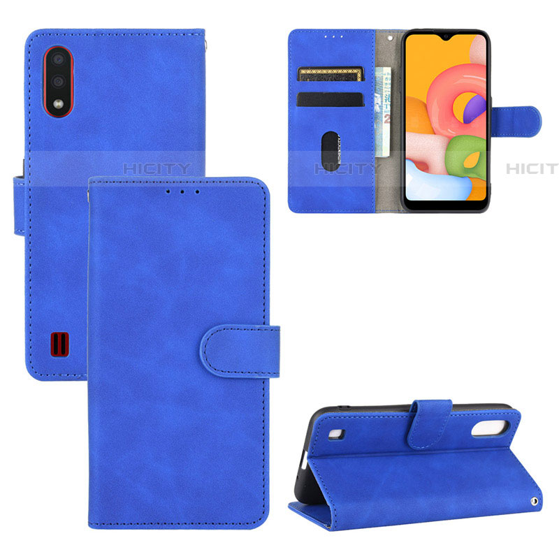 Handytasche Stand Schutzhülle Flip Leder Hülle L03Z für Samsung Galaxy A01 SM-A015 groß