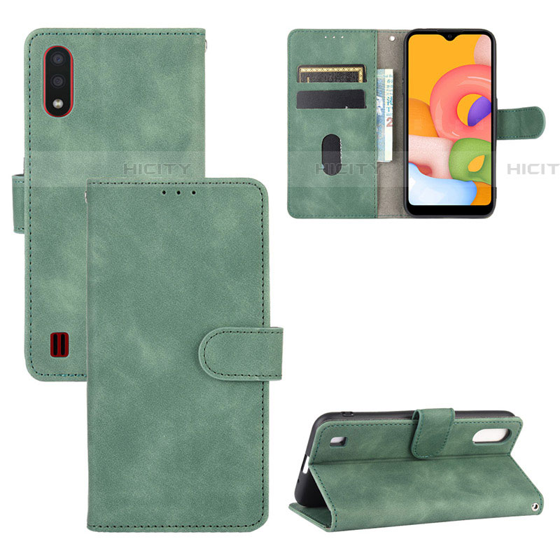 Handytasche Stand Schutzhülle Flip Leder Hülle L03Z für Samsung Galaxy A01 SM-A015 groß