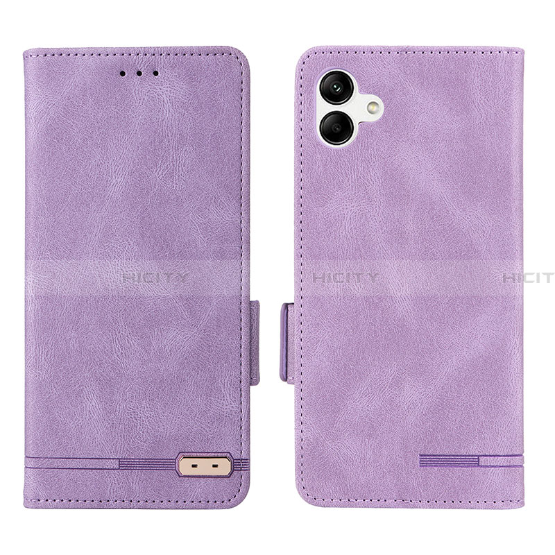 Handytasche Stand Schutzhülle Flip Leder Hülle L03Z für Samsung Galaxy A04 4G Violett Plus