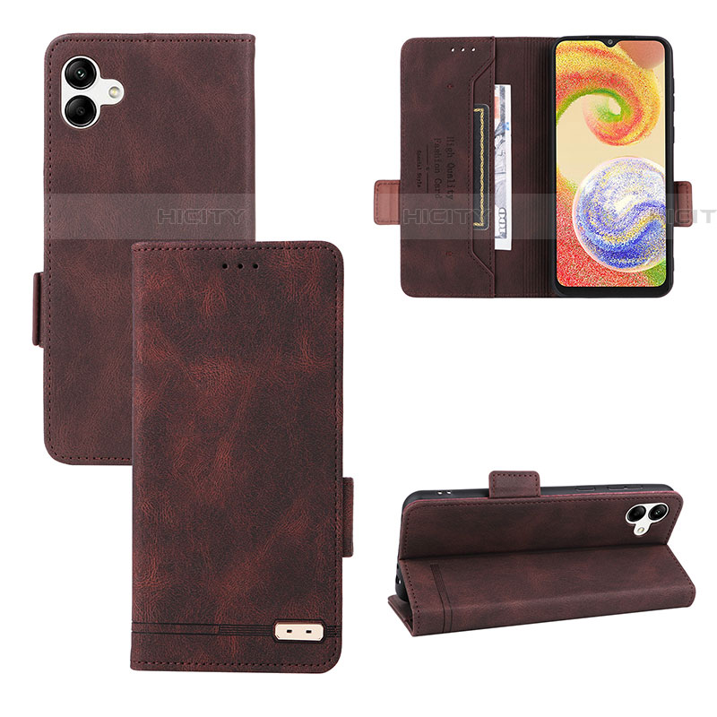 Handytasche Stand Schutzhülle Flip Leder Hülle L03Z für Samsung Galaxy A04E groß