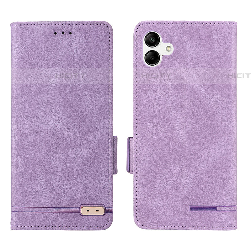 Handytasche Stand Schutzhülle Flip Leder Hülle L03Z für Samsung Galaxy A04E Violett Plus