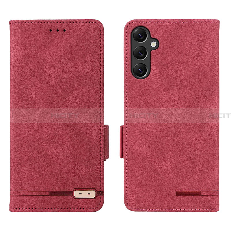 Handytasche Stand Schutzhülle Flip Leder Hülle L03Z für Samsung Galaxy A14 4G Rot Plus