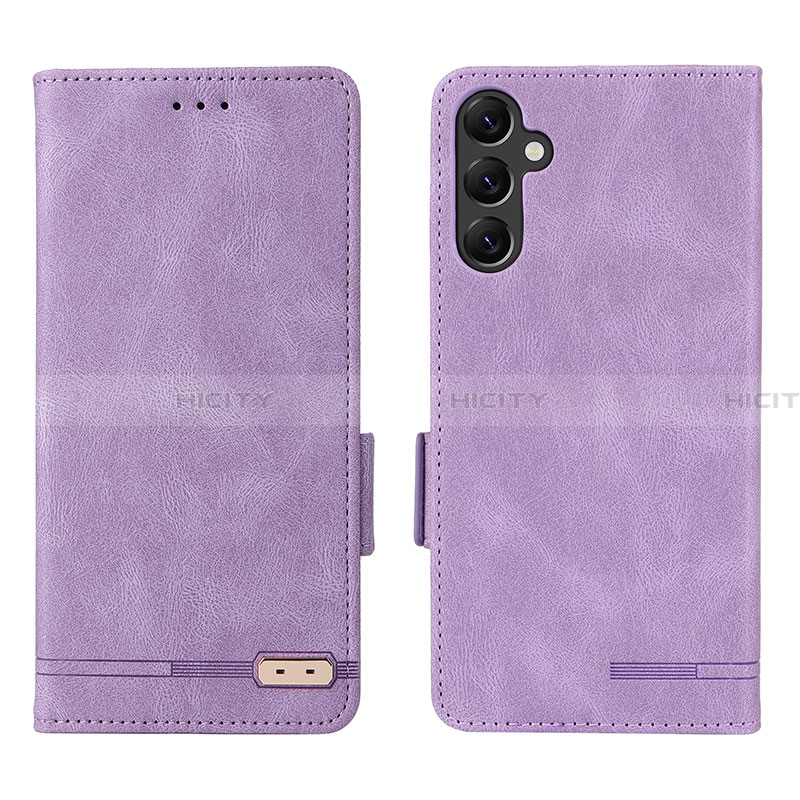 Handytasche Stand Schutzhülle Flip Leder Hülle L03Z für Samsung Galaxy A14 5G Violett Plus