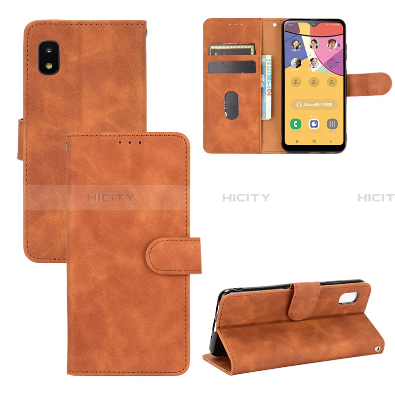 Handytasche Stand Schutzhülle Flip Leder Hülle L03Z für Samsung Galaxy A21 SC-42A groß